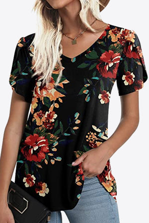 Pausing for Petals V-Neck Blouse