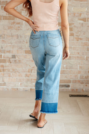 Olivia High Rise Wide Leg Crop Jeans by Judy Blue