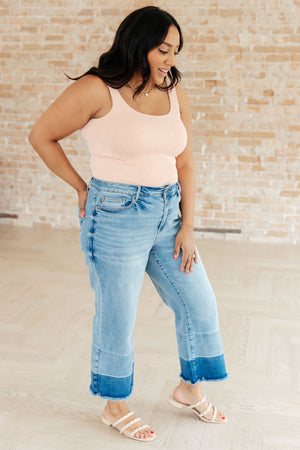 Olivia High Rise Wide Leg Crop Jeans by Judy Blue