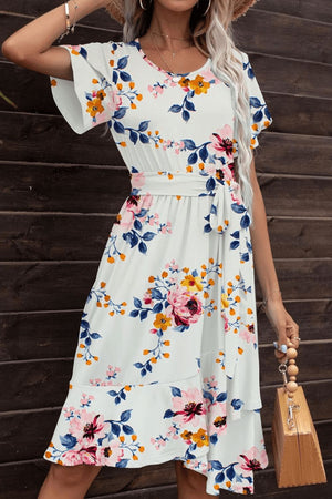 Playful Petal Sleeve Dress