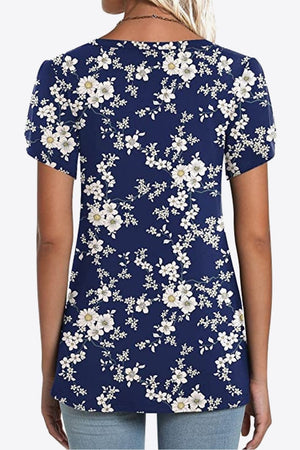 Pausing for Petals V-Neck Blouse