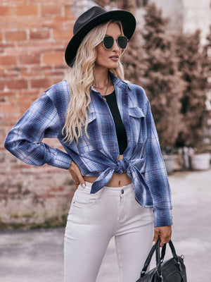 Pumpkin Patches & Plaid Button Down Shirt