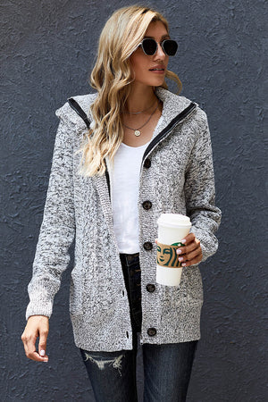 Classy in Cable-Knit Cardigan