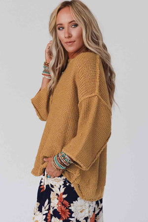 Sassy Days Dropped Shoulder Sweater