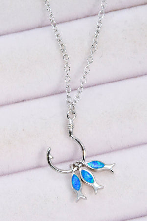 Opal Fish Necklace