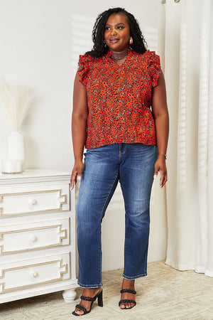 Floral Flutters Sleeveless Blouse