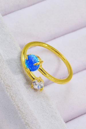 Simple Pleasures Opal and Zircon Open Ring