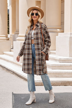 Plaid To Meet You Long Top