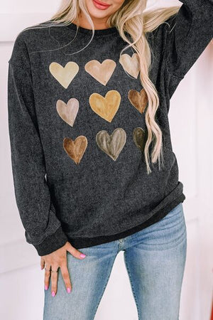 Colors of the Heart Dropped Shoulder Sweatshirt