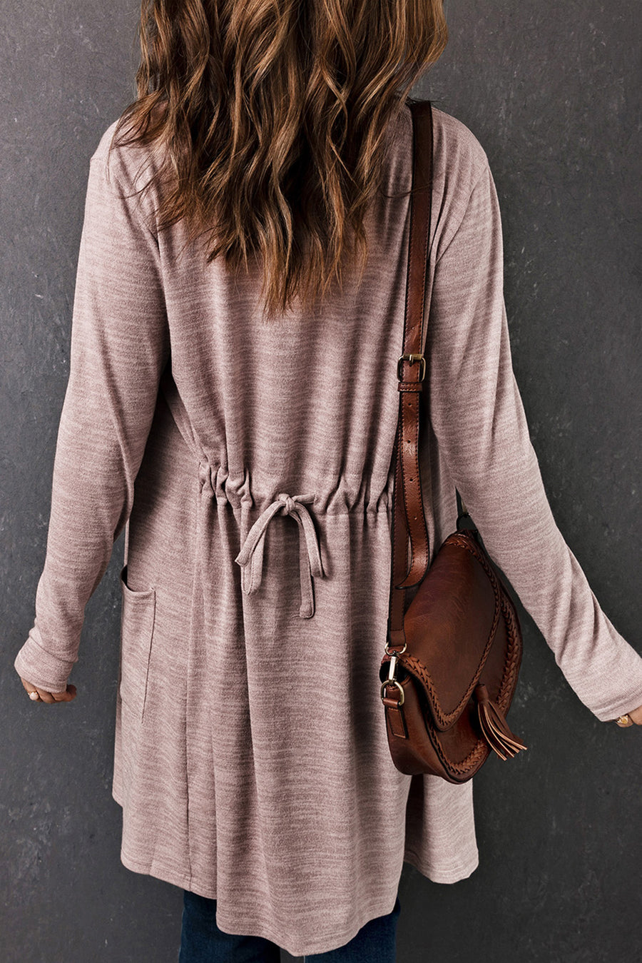 Meet Me In The Back Cardigan in Dusty Pink