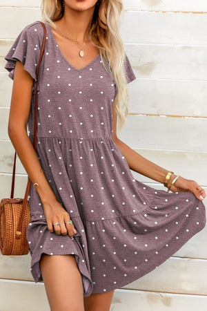 Girl Next Door Flutter Sleeve Dress