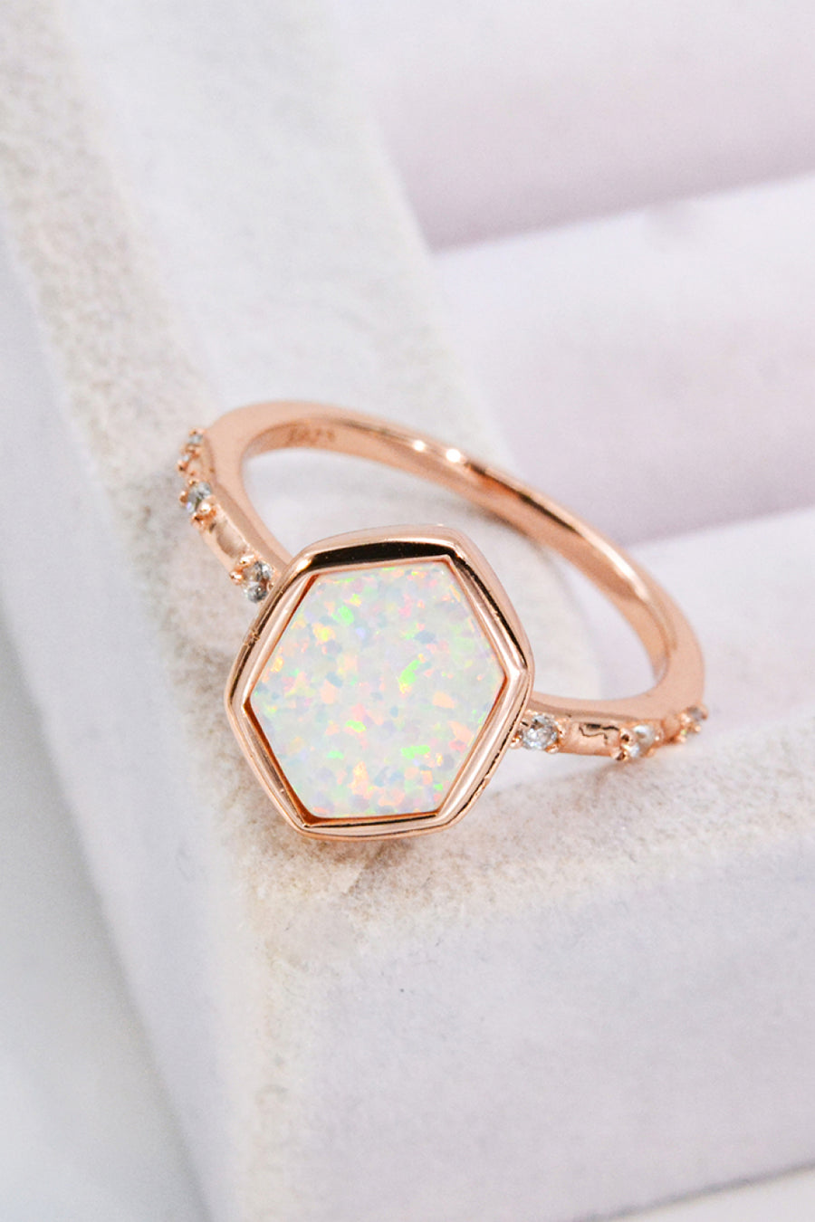 Take Me To New Heights Hexagon Ring