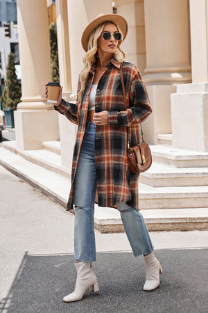 Plaid To Meet You Long Top