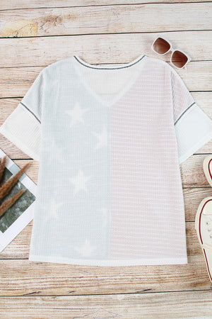 Stars and Stripes V-Neck Tee