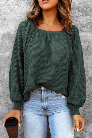 Don't Be Square Waffle-Knit Top