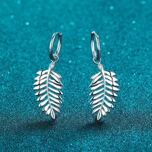 Palm Leaf 925 Sterling Silver Earrings