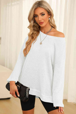 Falling For You Waffle Knit Top