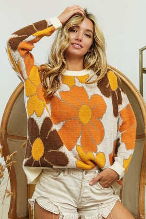 Flower Power Vintage Sweater