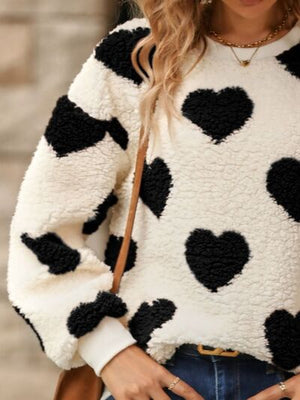 Fuzzy Heart Sweatshirt