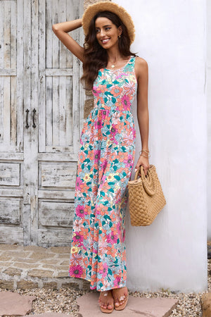 Daily Dose of Floral Maxi Dress with Pockets