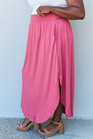 Comfort Princess Maxi Skirt in Hot Pink