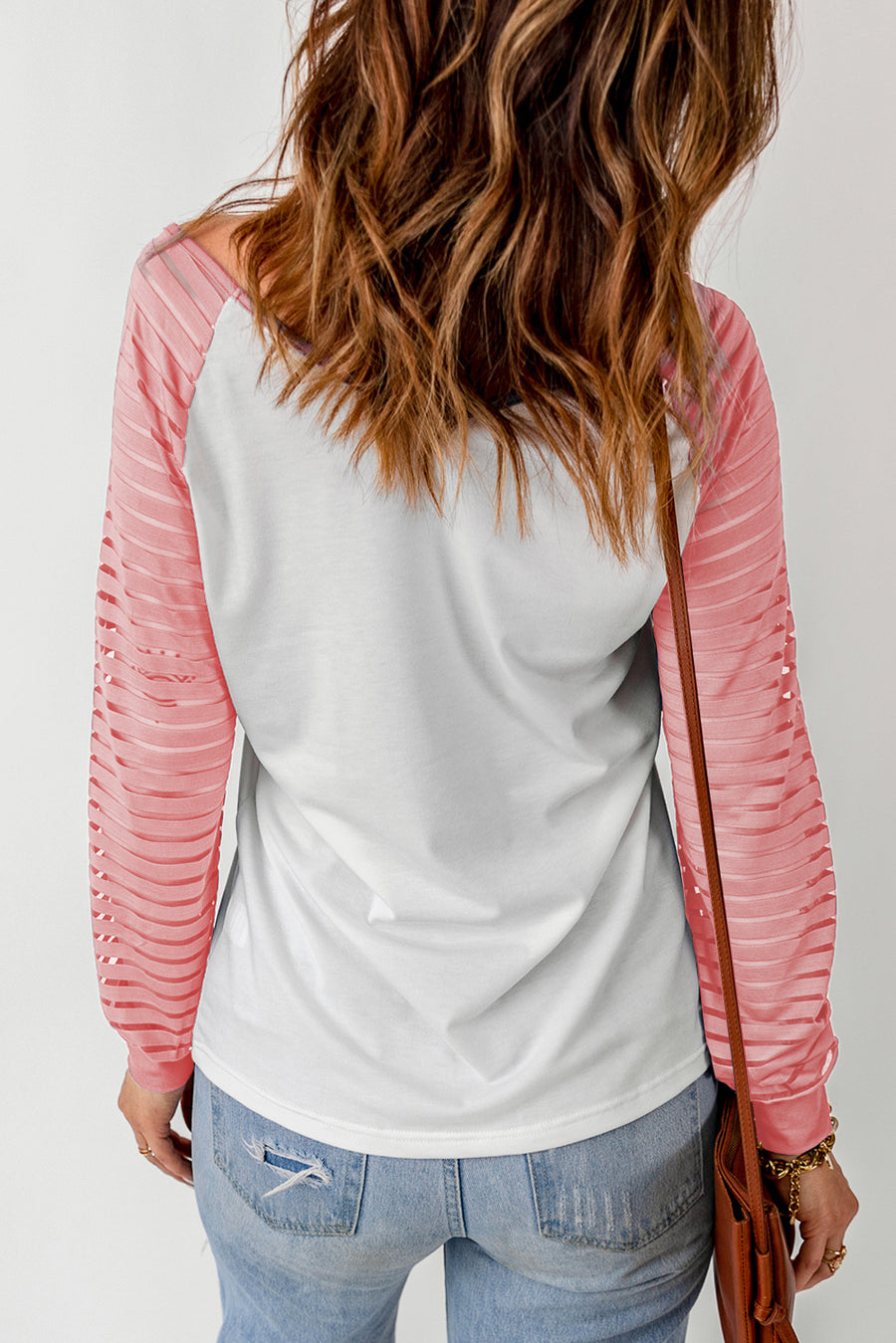Looking Glass Sheer Striped V-Neck Top