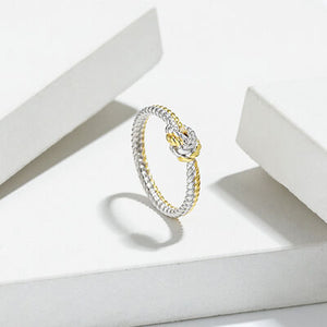 925 Sterling Silver Twisted Knot Ring