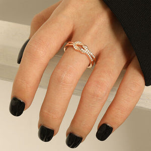 Zircon 925 Sterling Silver Knotted Ring