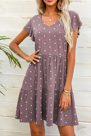 Girl Next Door Flutter Sleeve Dress