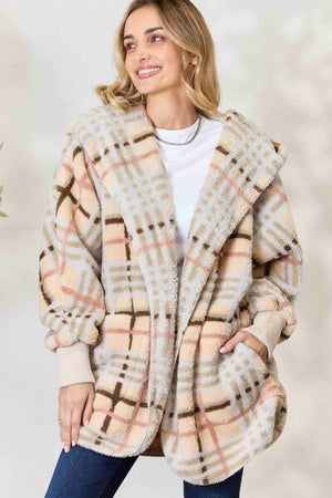 Check Yourself Faux Fur Hooded Jacket