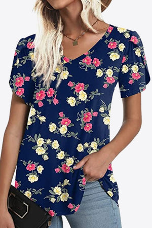 Pausing for Petals V-Neck Blouse
