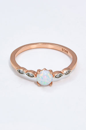 Dainty Opal Contrast Ring