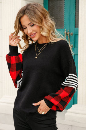 Pop of Plaid Pullover